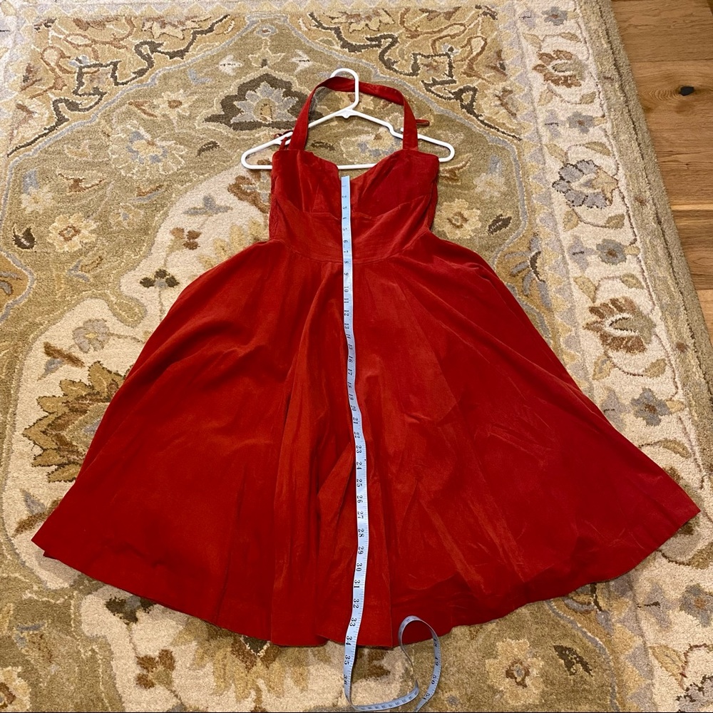 Anthropologie Girls from Savoy Rodna Corduroy Halter Vintage Pinup Dress NWT - Picture 3 of 10